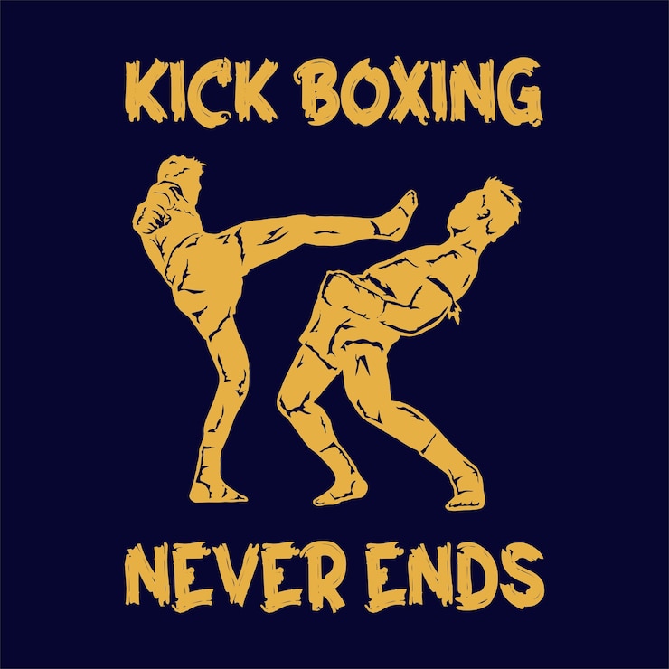 Vettore illustrationvtor muay thai logo poster t shirt design