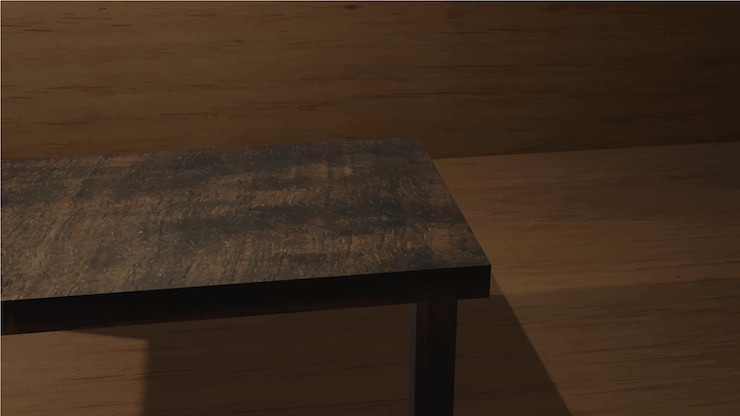 Vettore illustrato effetto legno 3d realistico strutturato con modello vettoriale di sfondo tavolo