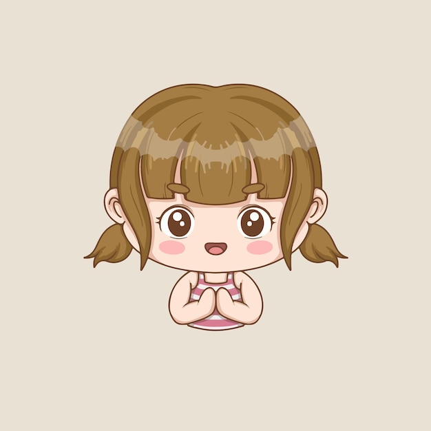 illustratrice di opere d'arte e designer di magliette personaggio di ragazza carina