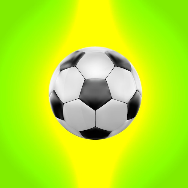 Illustrazione 3d del pallone da calcio