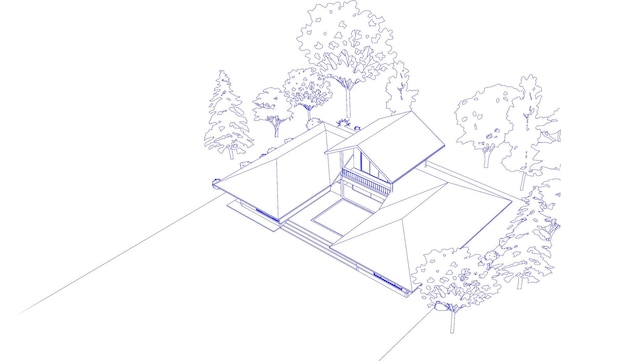 Illustrazione 3D del progetto di costruzione