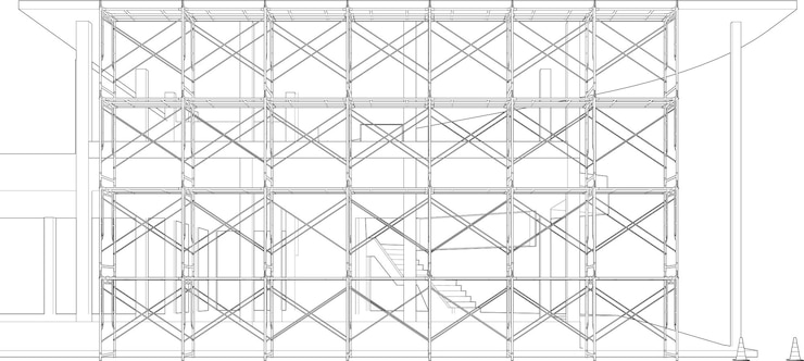 Vettore illustrazione 3d di edifici e costruzioni