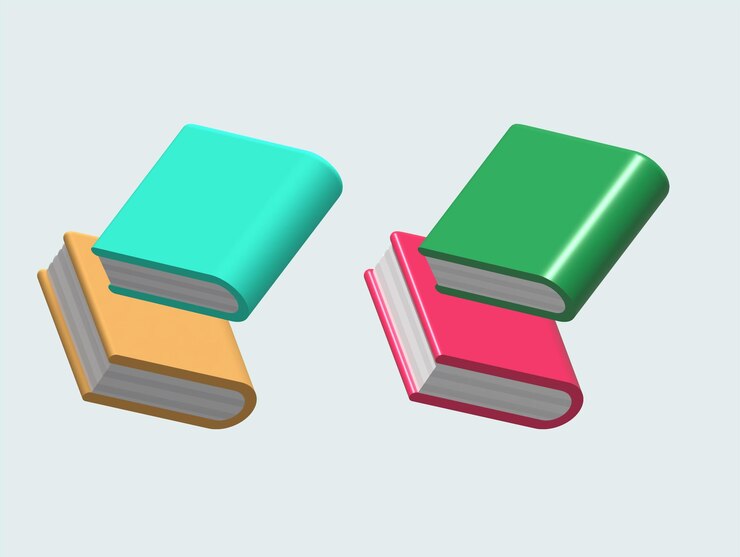 Vettore illustrazione 3d icona del simbolo del libro