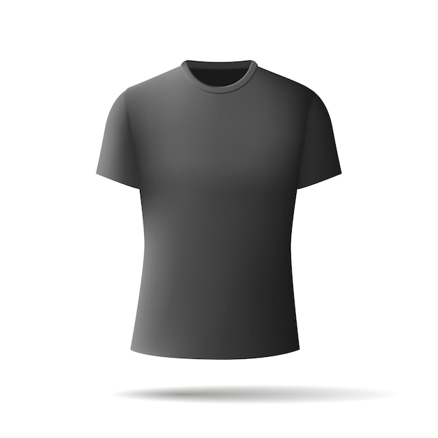 Illustrazione 3d nera di una maglietta mock up