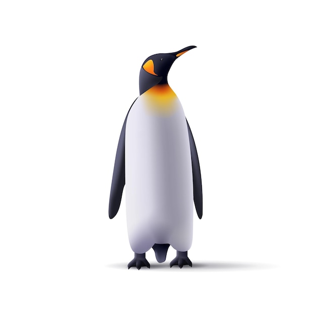 Illustrazione 3d realistica dei pinguini Illustrazione isolata degli animali selvatici della fauna artica