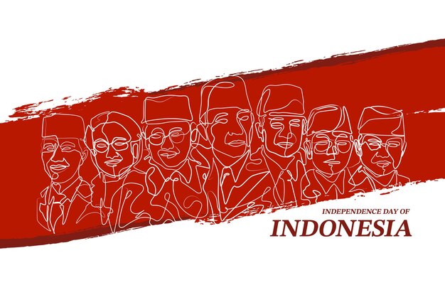 illustrazione 7 presidenti indonesiani dal 1945 ad oggi