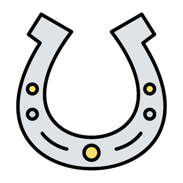 Illustrazione a ferro di cavallo piatto