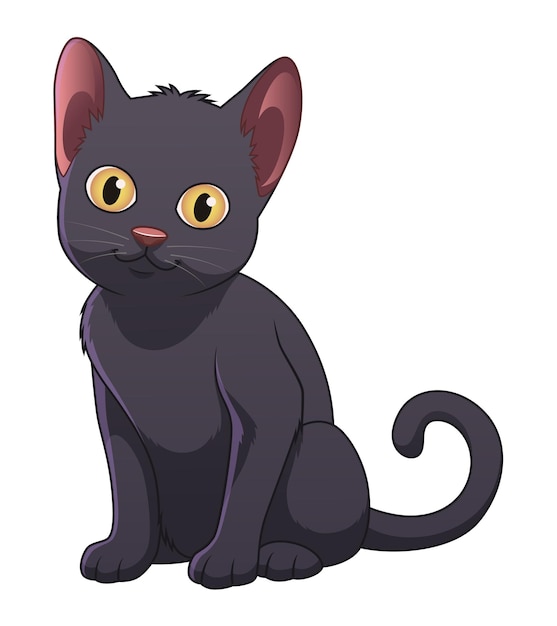 Illustrazione animale del fumetto del piccolo gatto di Bombay