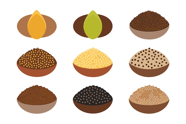Illustrazione artistica a colori di semi di chia per ricette