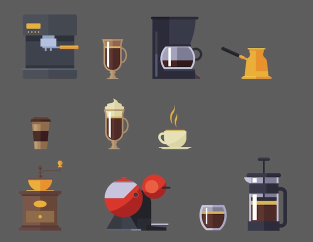 illustrazione artistica vettoriale del caffè