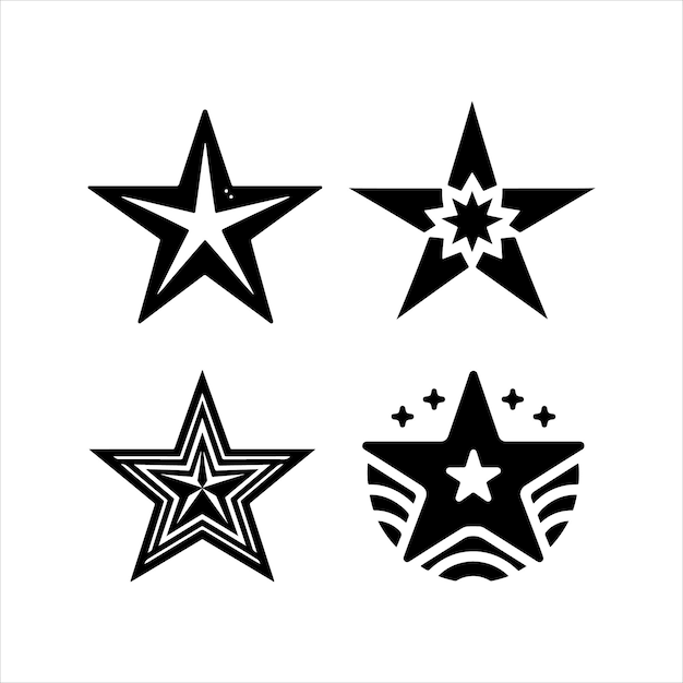 Illustrazione artistica vettoriale dell'icona stellare