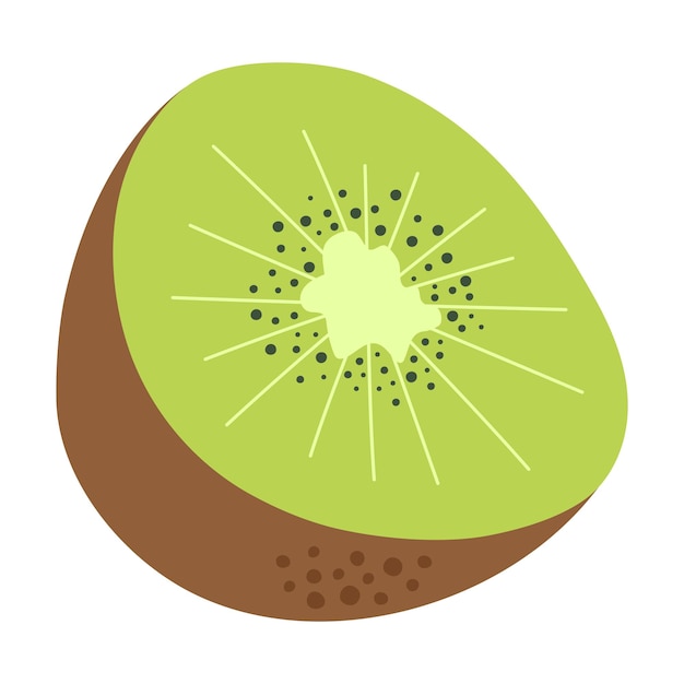 Illustrazione astratta di kiwi in stile cartone animato