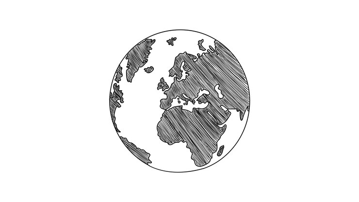 Illustrazione astratta di vettore della mappa del mondo della terra del globo