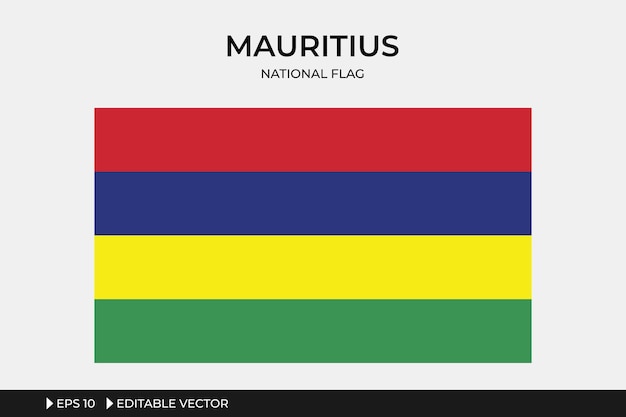 Illustrazione Bandiera di Mauritius