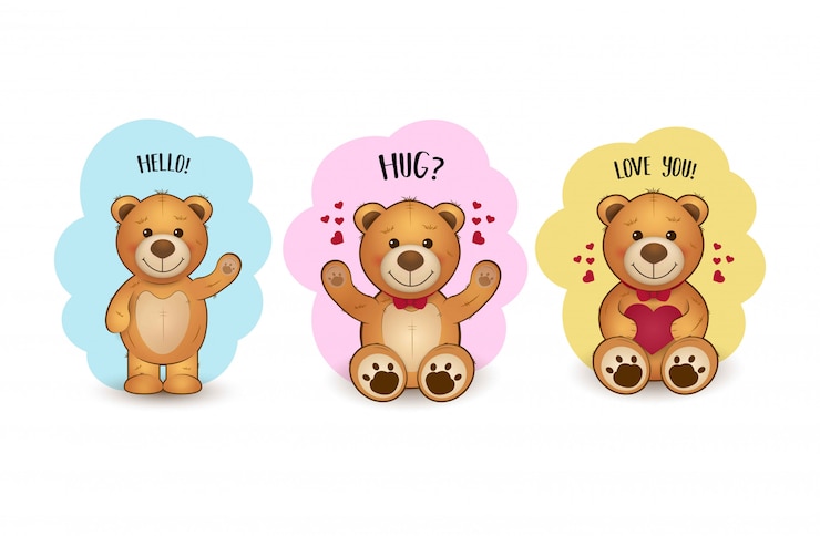 Illustrazione carino con orsi