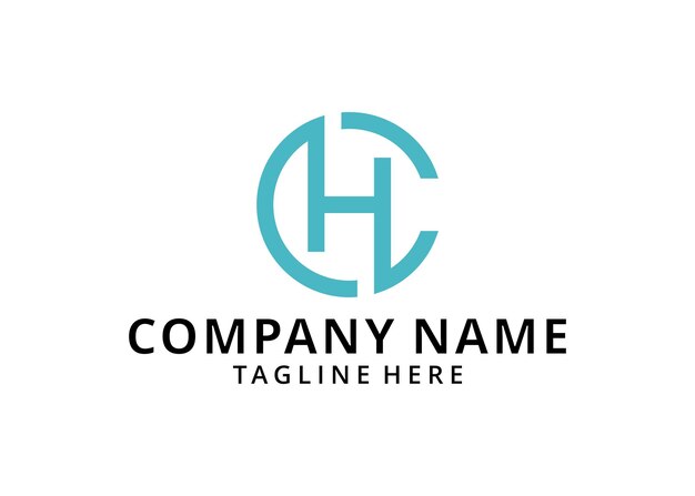 illustrazione ch logo monogramma icona modello vettoriale