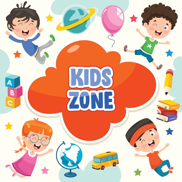 Illustrazione colorata per la giornata dei bambini felici