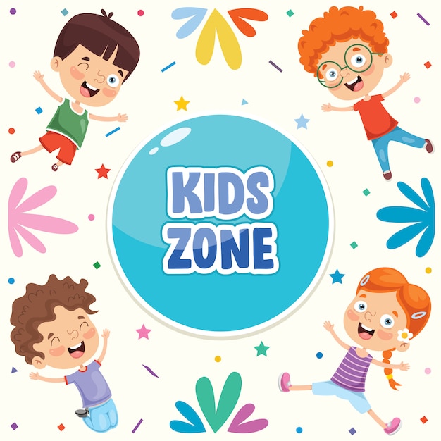 Illustrazione colorata per la giornata dei bambini felici