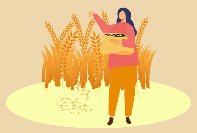 Illustrazione concettuale di cereali elegante e bella