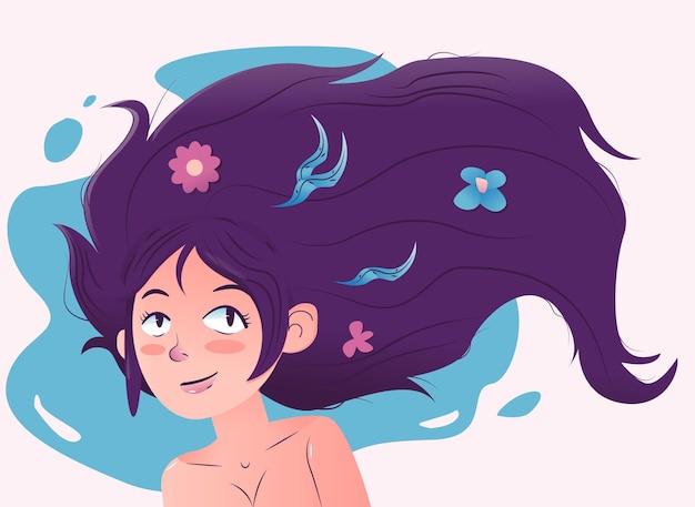 ILLUSTRAZIONE CONCETTUALE DI DONNA NATURALE