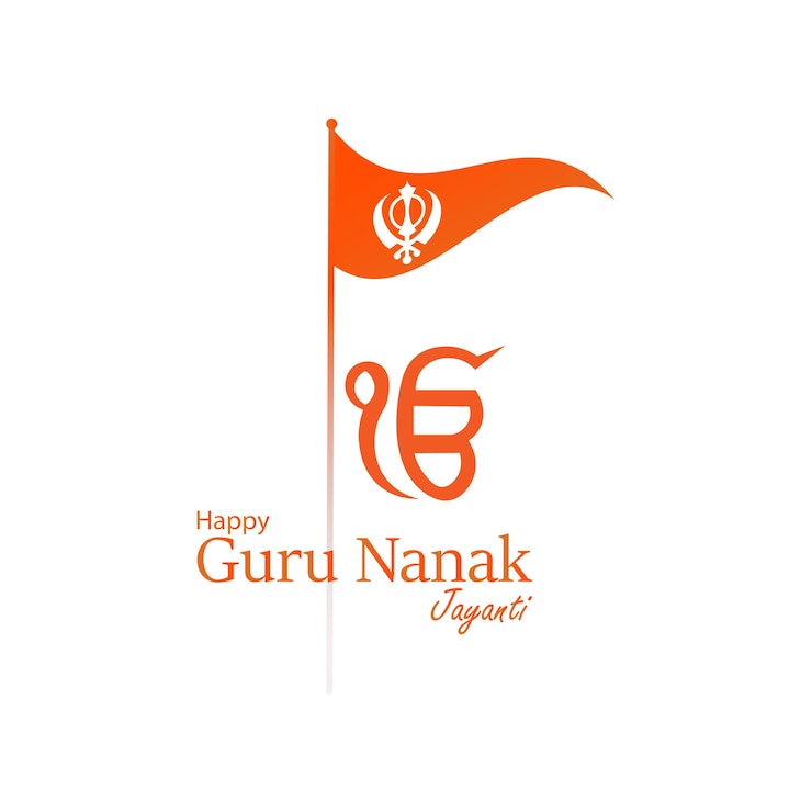 Vettore illustrazione creativa, poster o banner della celebrazione di guru nanak jayanti.