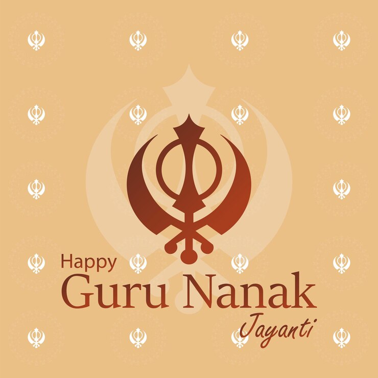 Vettore illustrazione creativa, poster o banner della celebrazione di guru nanak jayanti.