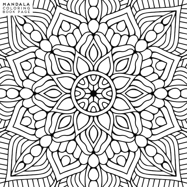 Illustrazione da colorare mandala