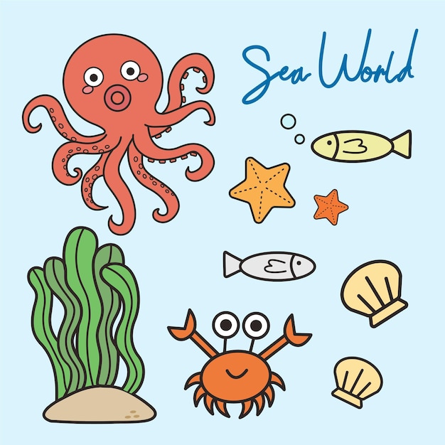Illustrazione dei cartoni animati di Sea World