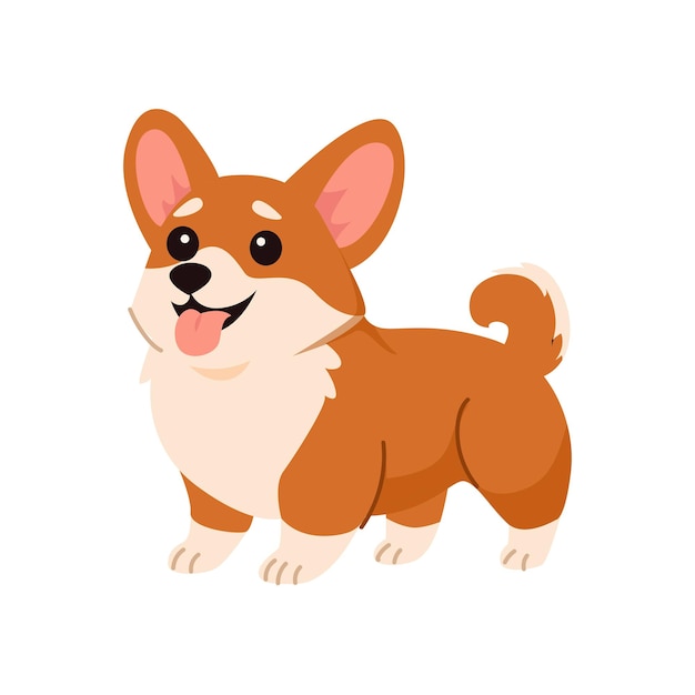 Illustrazione dei cartoni animati Pembroke Welsh Corgi