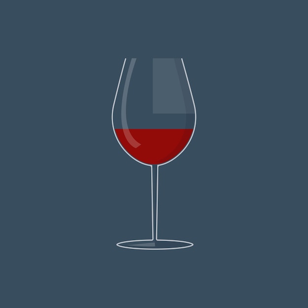 Illustrazione del bicchiere da vino