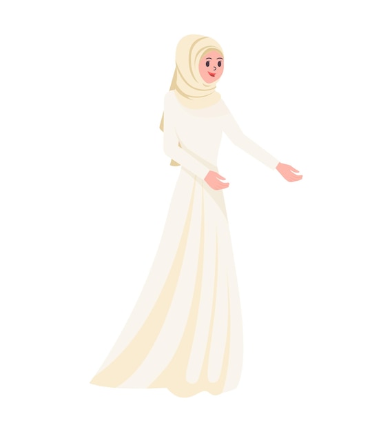 Illustrazione del carattere della sposa musulmana