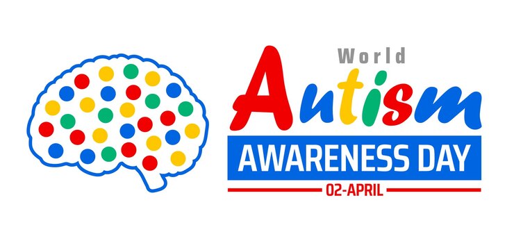 Vettore illustrazione del cervello per la giornata mondiale della consapevolezza dell'autismo