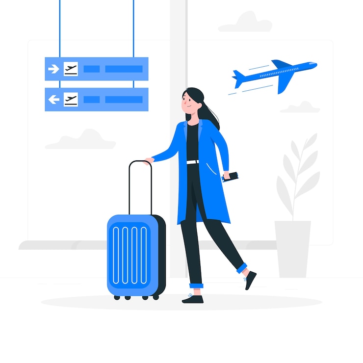Vettore illustrazione del concetto di aeroporto