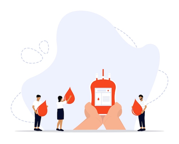 Illustrazione del concetto di donazione di sangue