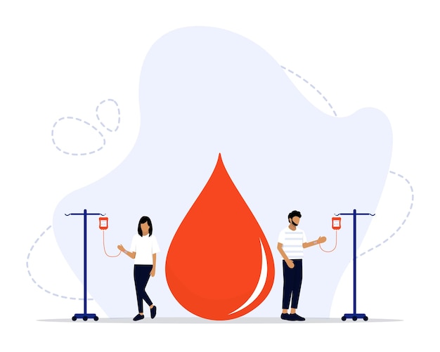 Illustrazione del concetto di donazione di sangue