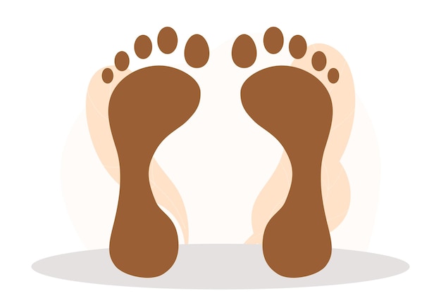 Illustrazione del concetto di Footprint elegante e bella