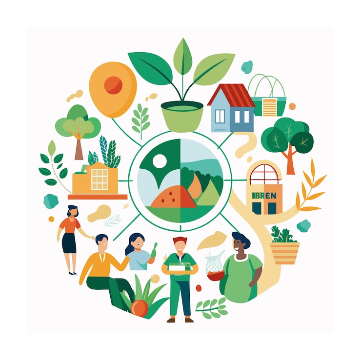 Vettore illustrazione del concetto di giornata mondiale dell'alimentazione