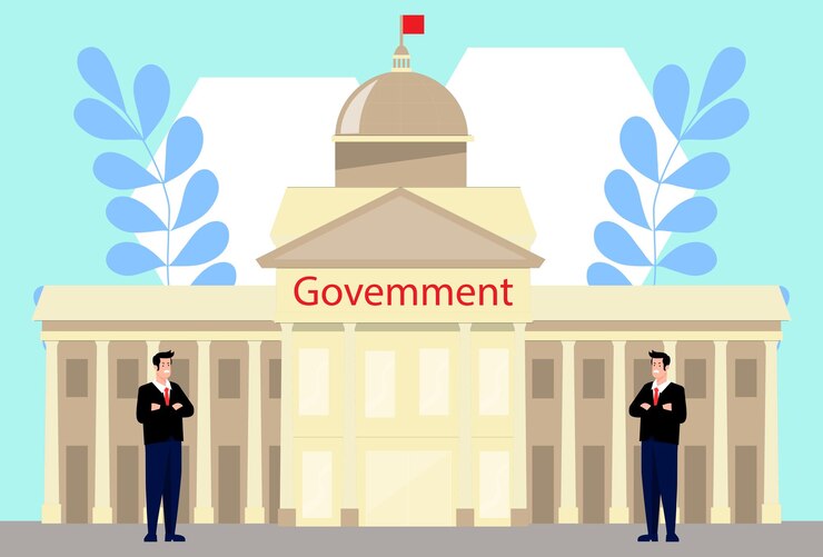 Vettore illustrazione del concetto di governo elegante e bella