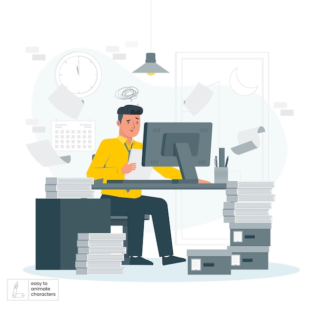 illustrazione del concetto di stress