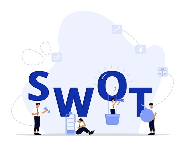 Illustrazione del concetto SWOT
