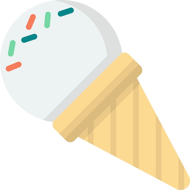 Illustrazione del cono gelato in stile minimal