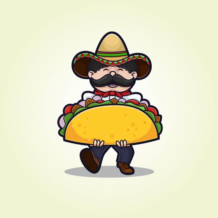 Illustrazione del cuoco unico del taco