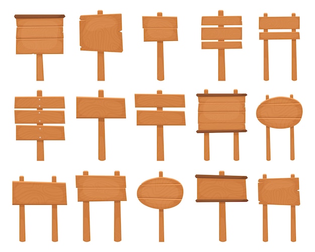 Illustrazione del design del cartello in legno