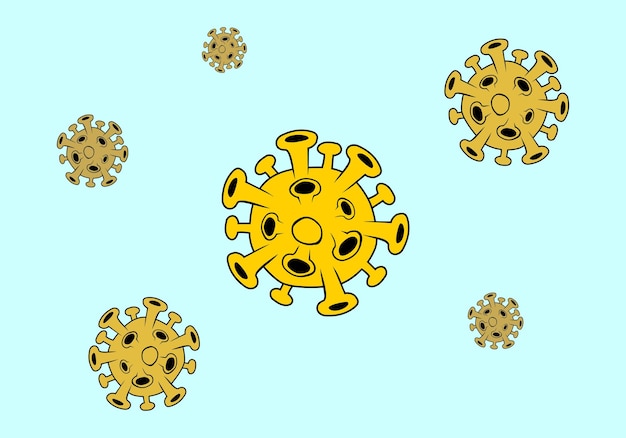 Illustrazione del design del coronavirus Covid19