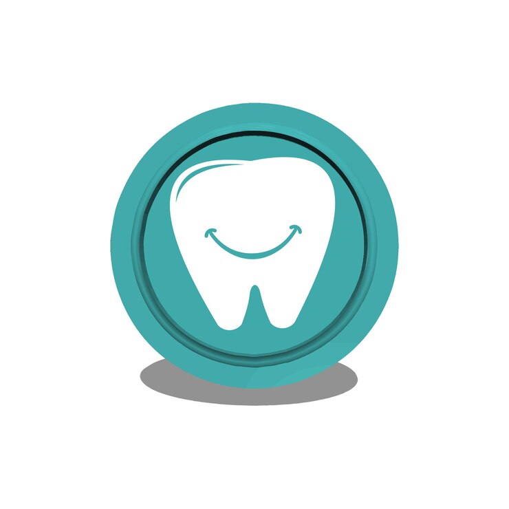 Illustrazione del design del modello vettoriale dell'icona 3D dentale
