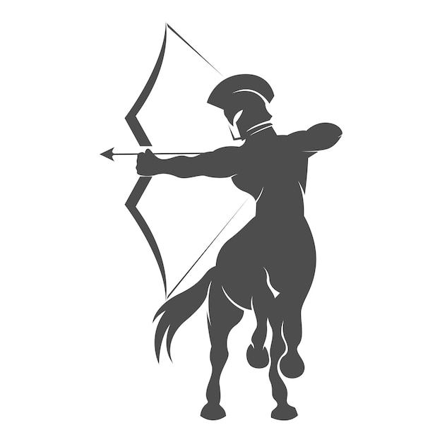 Illustrazione del design dell'icona del logo del centauro