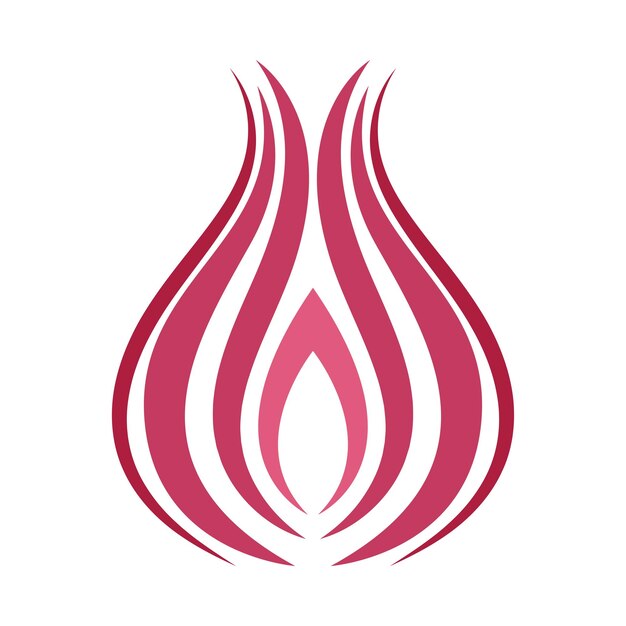Illustrazione del design dell'icona del logo della cipolla