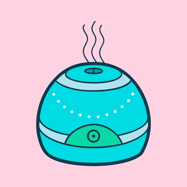 Illustrazione del diffusore di oli essenziali su rosa
