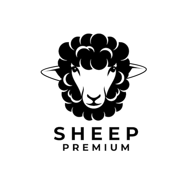 Illustrazione del disegno dell'icona del logo della pecora nera