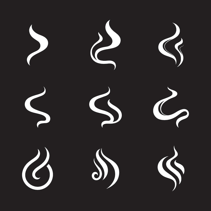 Vettore illustrazione del disegno dell'icona di vettore del fumo template
